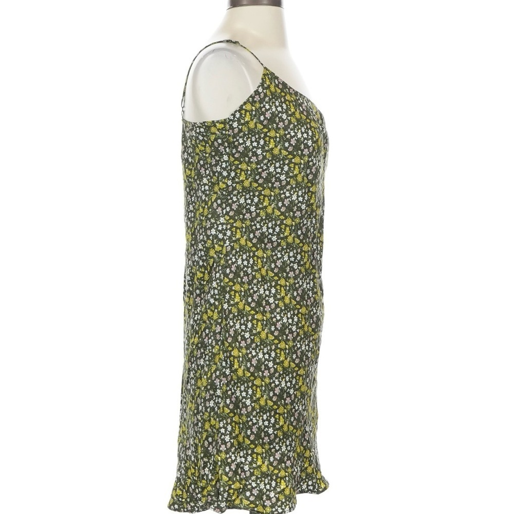 J.Crew Cupro Blend Slip Dress Floral Mini Yellow Black NWT 4 Lightweight Summer - Picture 4 of 7
